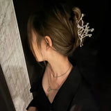 Y2K Liquid Metal Butterfly Hair Claw Hairpin 2024 Trendy NEW Design Irregular Hollowed HairClip Women Headwear Accessories