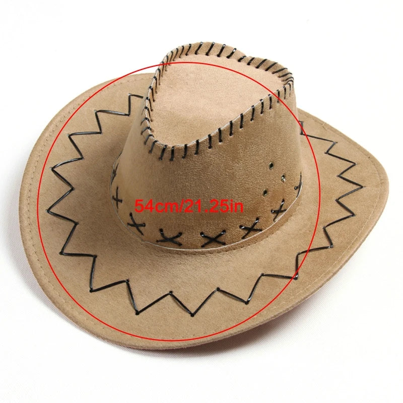 New Kids Western Cowboy Hat Curved Brim Outdoor Toddler Sun Hat Children Birthday Gifts Vacation Cap Party Cosplay Hat
