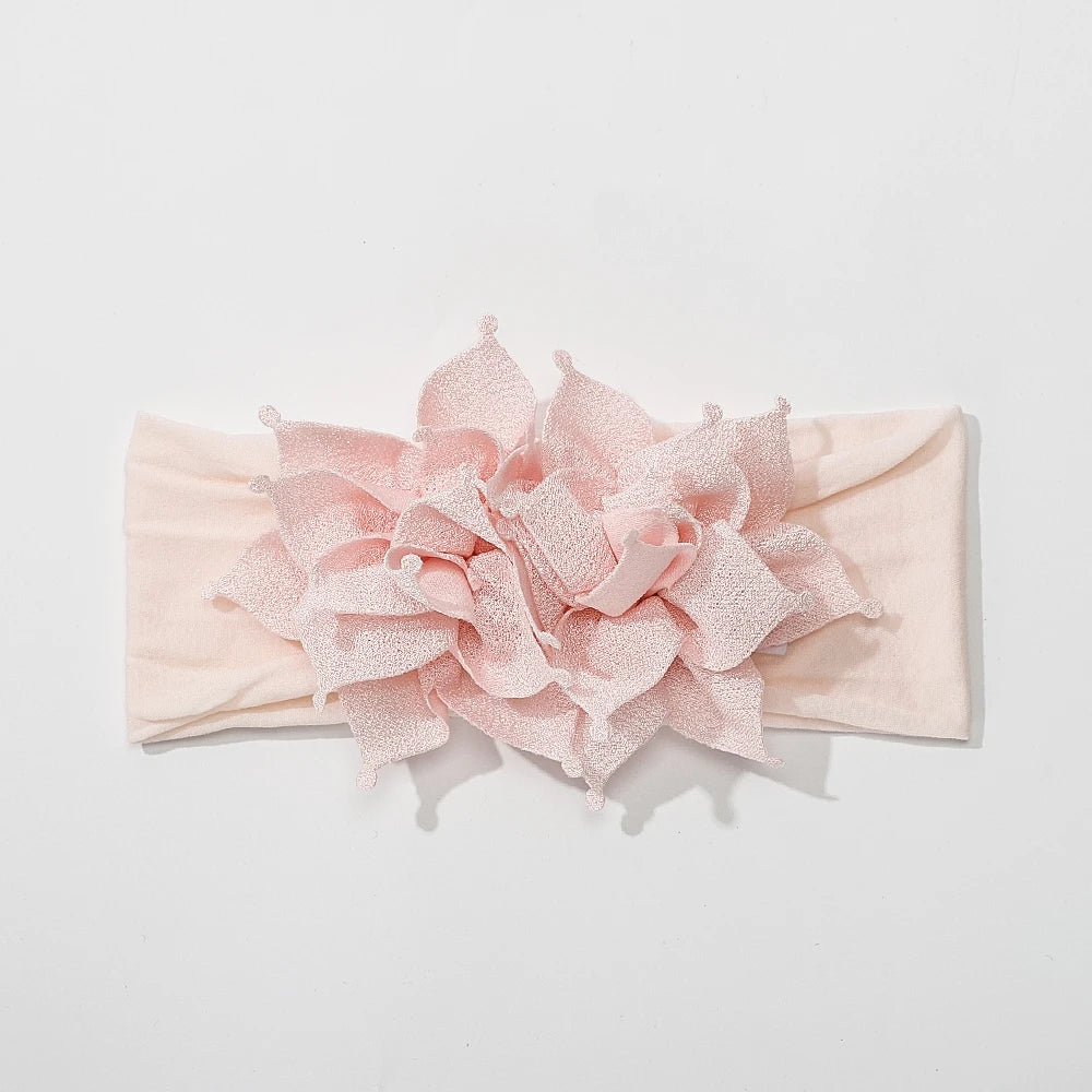 Newborn Baby Girl Headbands Baby Elastic Hair Band Head Flower Toddler Headband Cute Headwear Kids Accessories Nylon Hairban