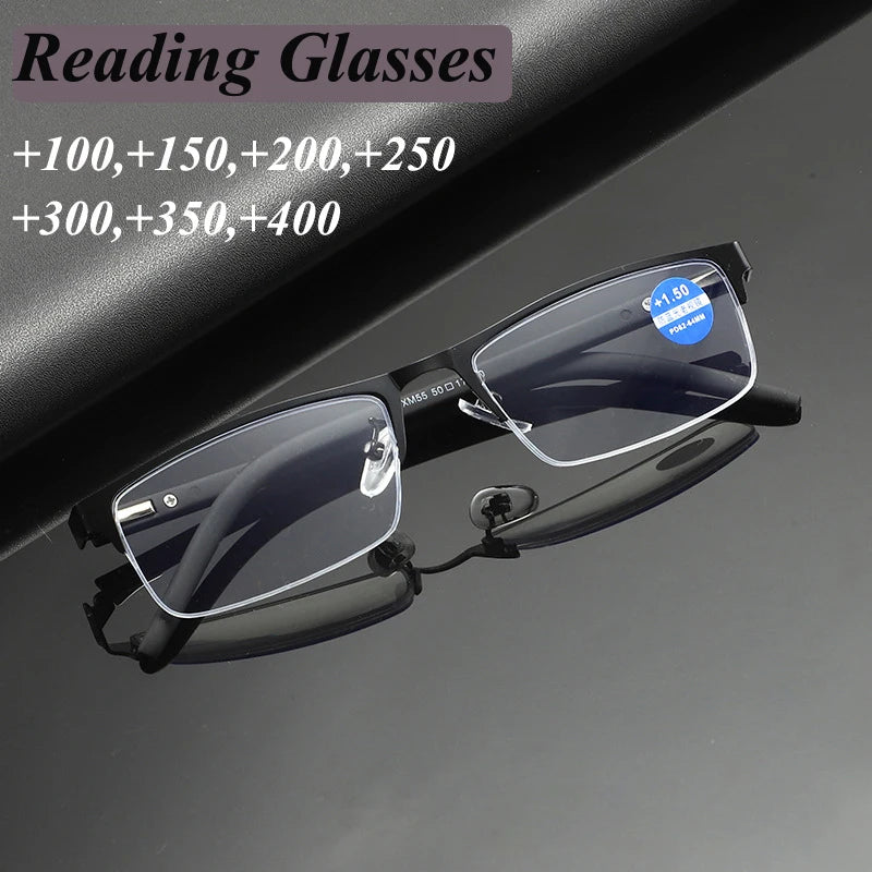 Titanium Alloy Frame Presbyopic Glasses Women Far Sight Eyeglasses Finished Optical Business Reading Eyewear Diopter +1.0 TO+4.0