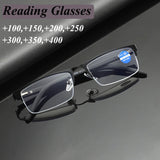 Titanium Alloy Frame Presbyopic Glasses Women Far Sight Eyeglasses Finished Optical Business Reading Eyewear Diopter +1.0 TO+4.0