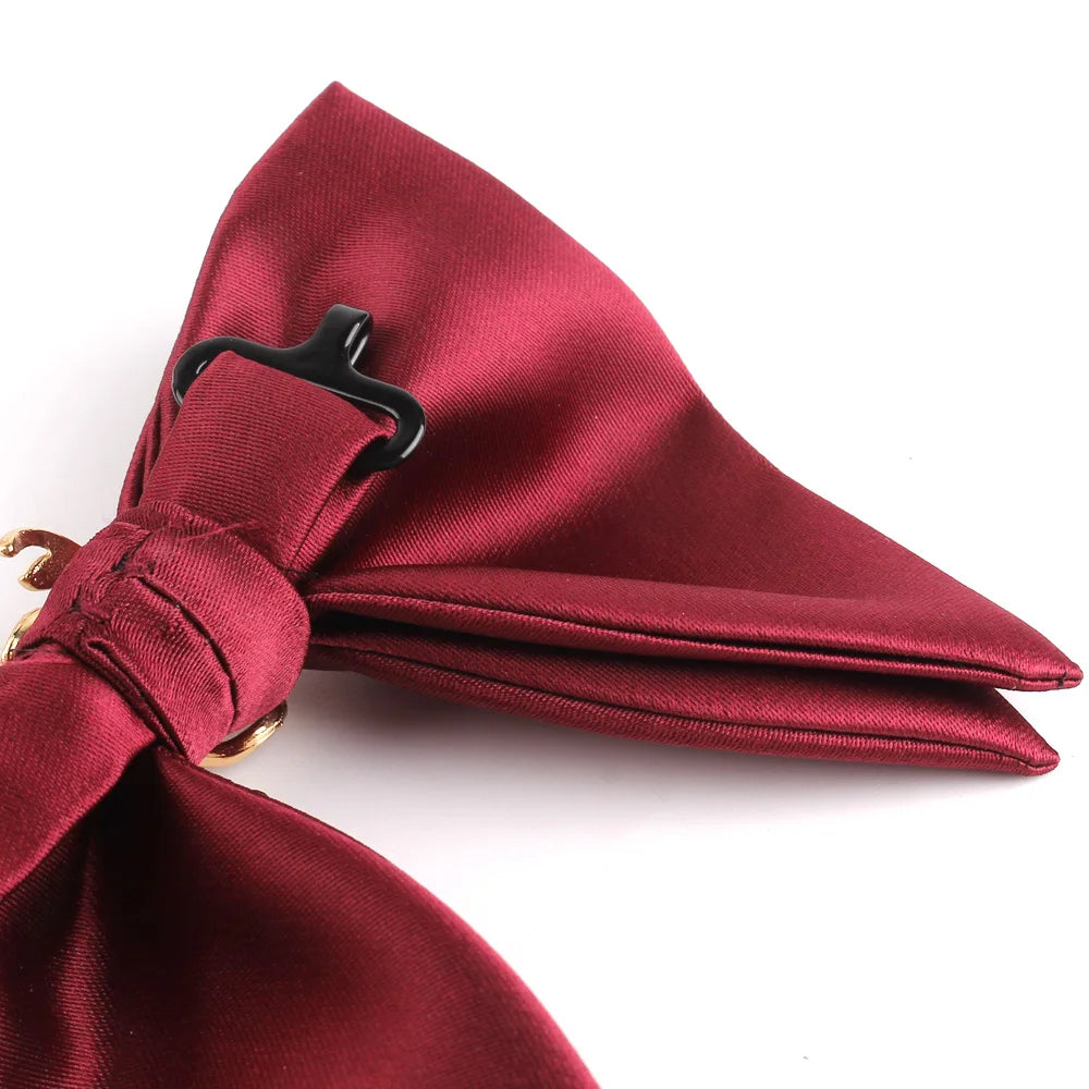 New Wedding Bowtie Casual Solid Bow tie For Men Women Adult Bow Ties Cravats Male Over Size Bow knot For Party Black Men Bowties