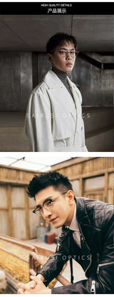 2024 new Italian imported titanium eyeglasses frame star the same fashion VENUS men reading myopia presbyopia optical glasses