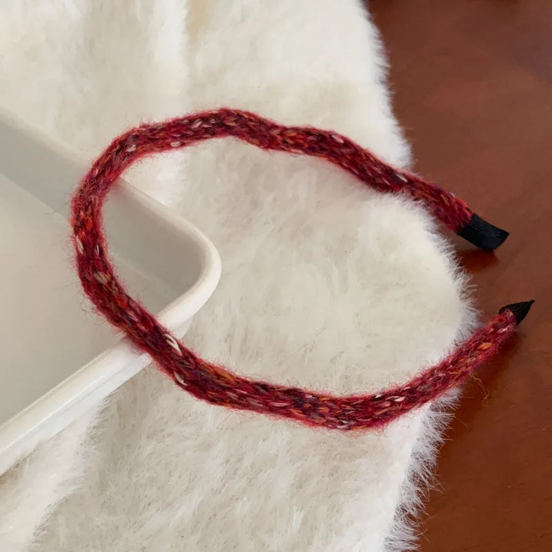 Colorful plush wavy thin Hairband for women elegant and versatile headbands fashionable girls hair accessories