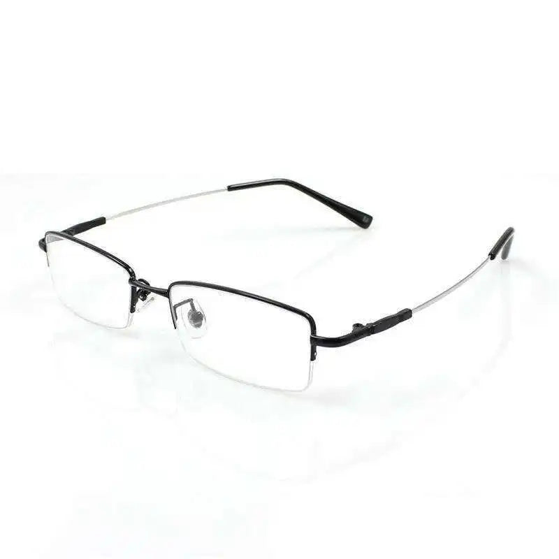 Titanium Metal Alloy flexible Half-rim optical eye glasses frames spectacle frame points prescription eyeglasses oculos de grau