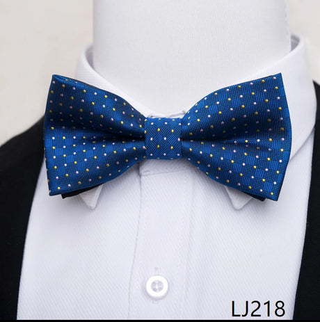 Fashion Brand Brand Silk Bow Tie Dark Blue Man Dot Wedding Accessories lover's day Fit Formal Party