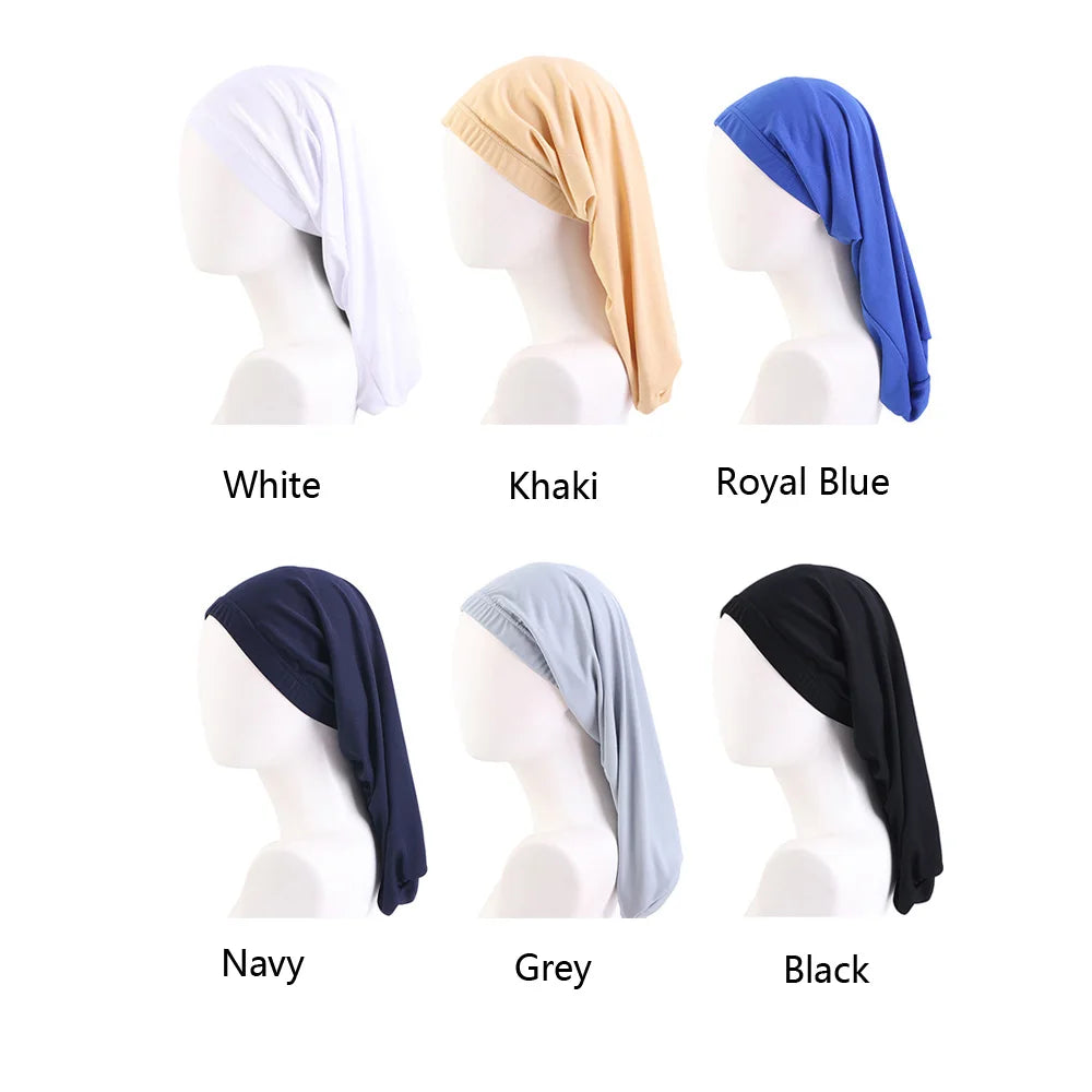 Unisex Elastic Bonnet Long Hair Sock Dreadlock Braids Cap Sleep Hats Head Wrap Turban Night Cap Hair Care Nightcap for Women Men