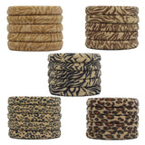 5PC High Elasticity Hair Ties Leopard Print Elastic Hair Scrunchie Ties for Women Wild Fashion Head Rope Hair Styling Accessorie
