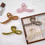 Elegant Jelly Color Bow Hair Claw For Women Girls Sweet Hair Ornament Back Headband Hair Clips Hairpin Fashion Hair Accessories