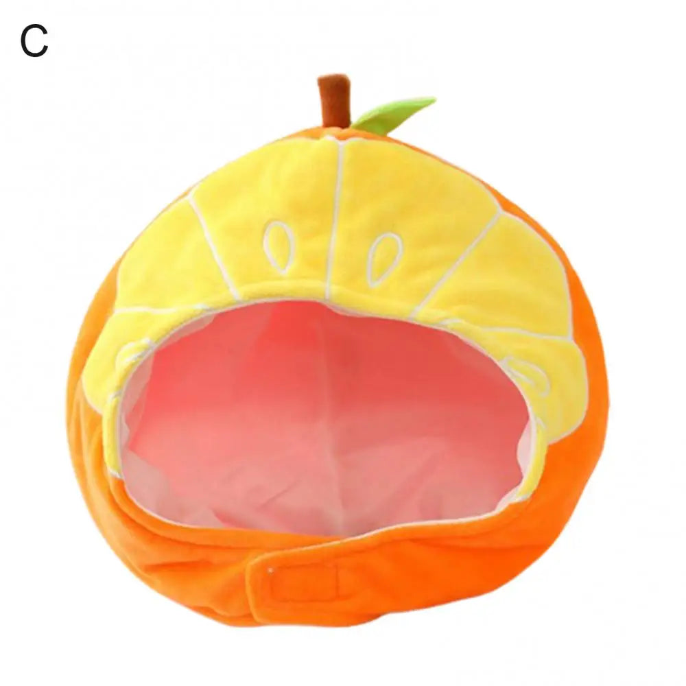 Funny Hat for Women Men Cactus Eggplant Watermelon Sunflower Soft Plush Doll Headgear Hat Sleeping Toy