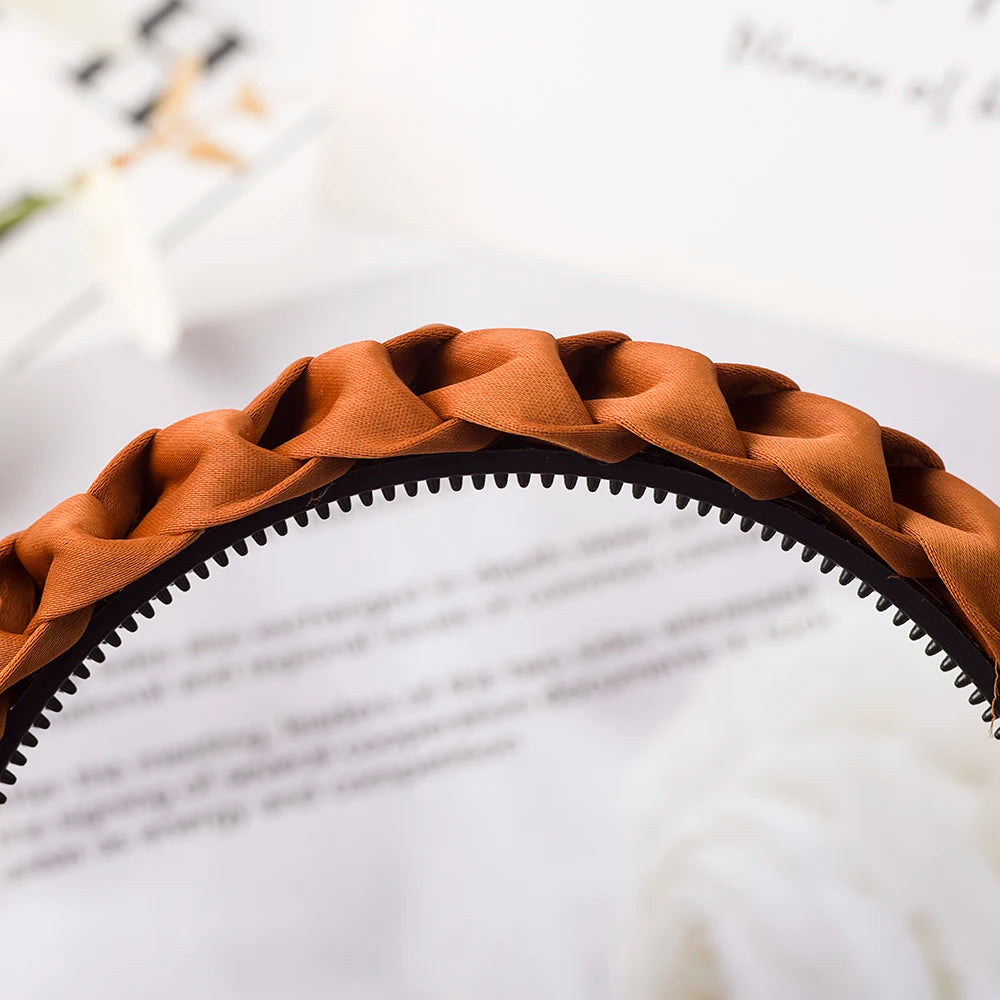 Braided Headband Women Girls Elastic Hairbands Non-slip Fashion Weaving Hair Hoop Bands Female Bezel Hair Accessories Headwear