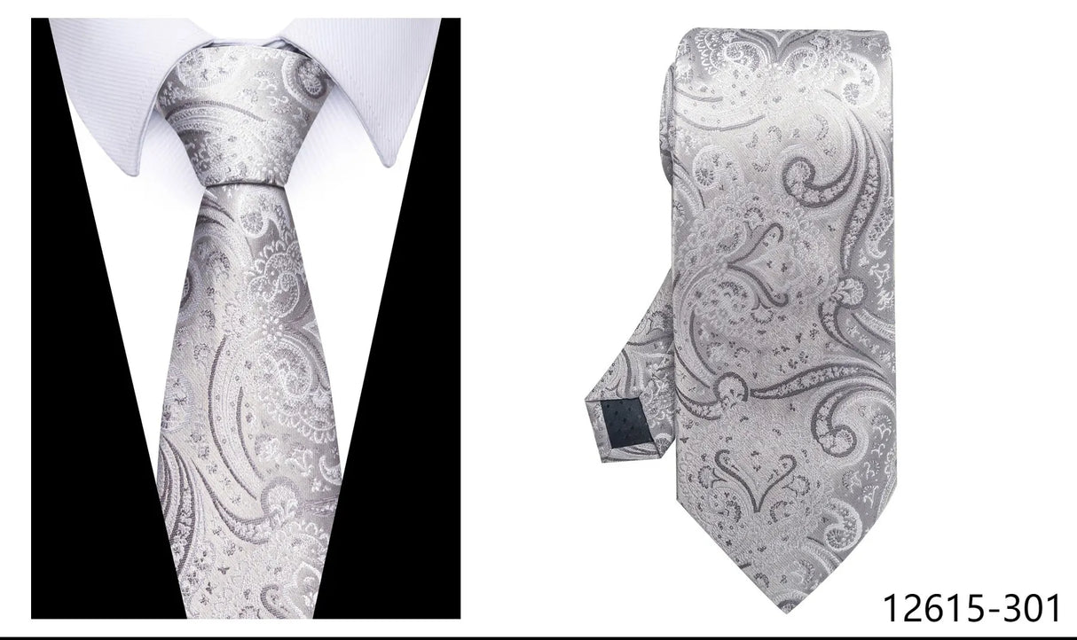 100% Silk Brand Purple Tie Men Necktie High Quality Mix Colors Silk 7.5 cm Gravatas Accessories Wedding April Fool's Day