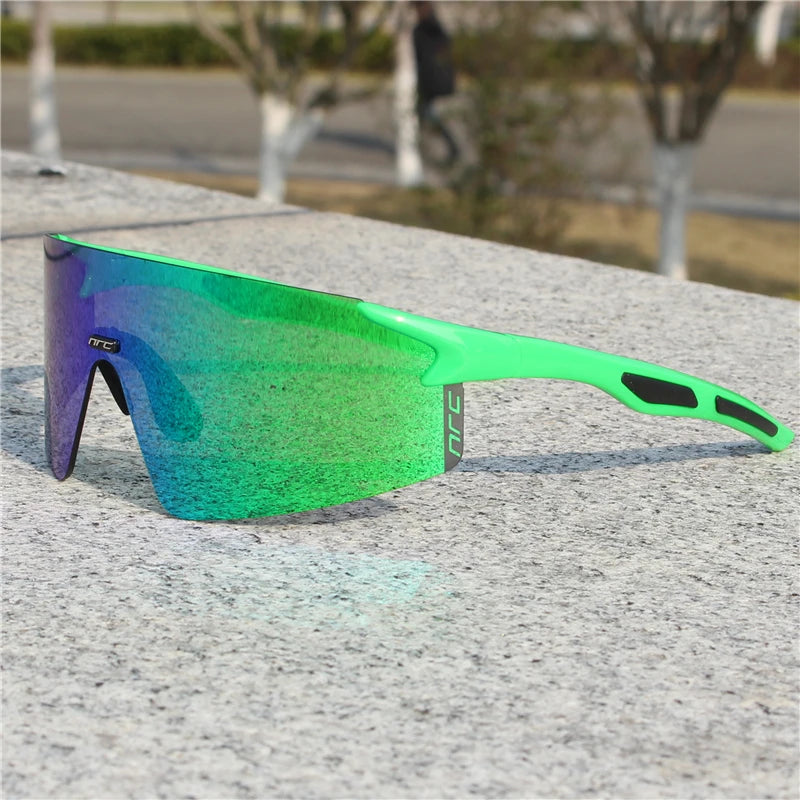 1 Lens NRC Cycling Sunglasses UV400 TR90 Sports Bicycle Glasses MTB Mountain Bike Fishing Hiking Riding Eyewear for Men Women