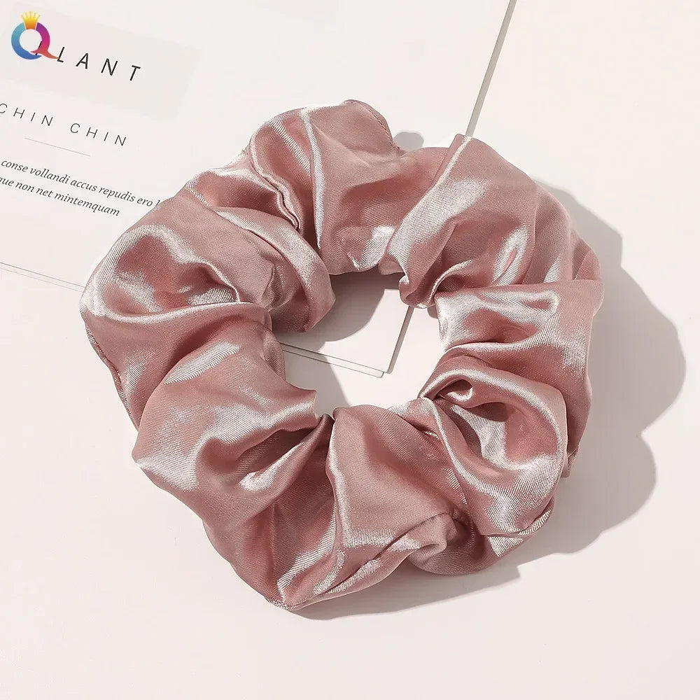Silk Hair Scrunchies Elastic Hair Bands Not Hurt Hair Women Elegant Headwear Hair Ties Ponytail Holder Hair Rope Rubber Bands