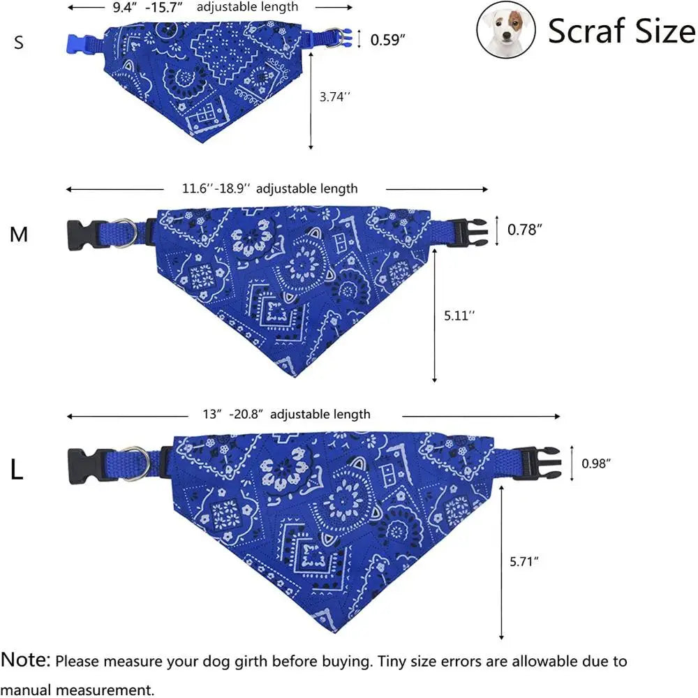 Dog Bandanas Large Pet Scarf Pet Cotton Plaid WashableBow ties Collar Cat Dog Scarf Large Dog Accessories Kerchief