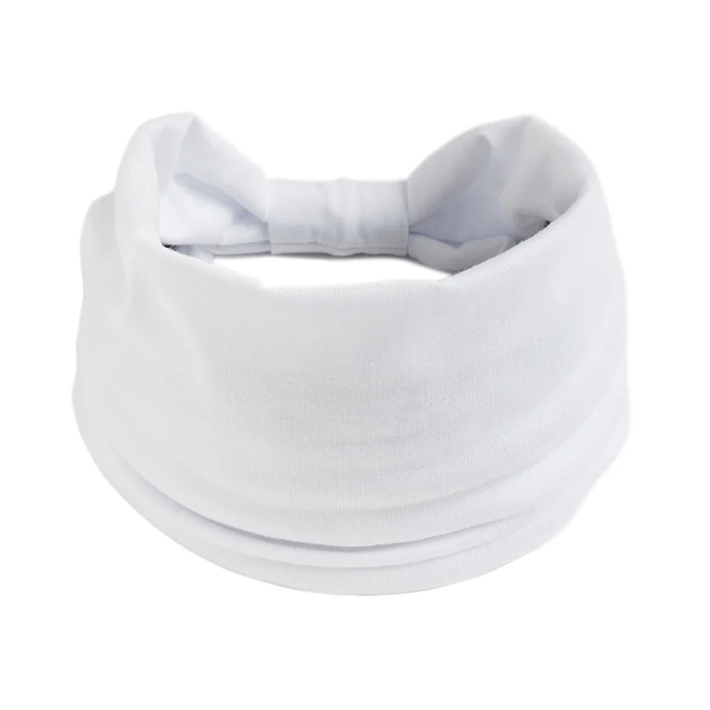 Headbands for Women Cotton Wide Headwrap Yoga Workout Hairbands Elastic Sport Head Bands Turban Bandana Bandage Hair Accessories