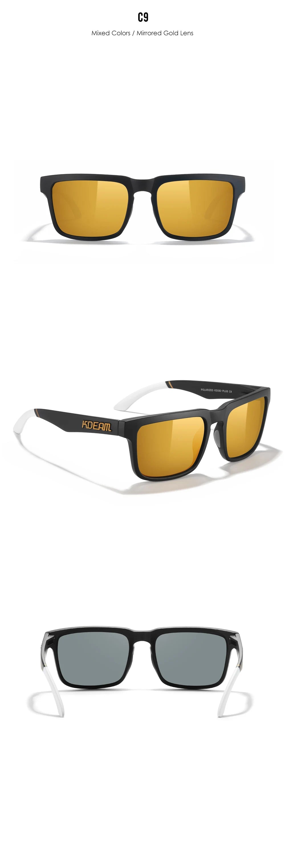 KDEAM Oversized Sunglasses Polarized Photochromic Lenses Night Vision Goggles Designed For Both Men And Women Large Glasses