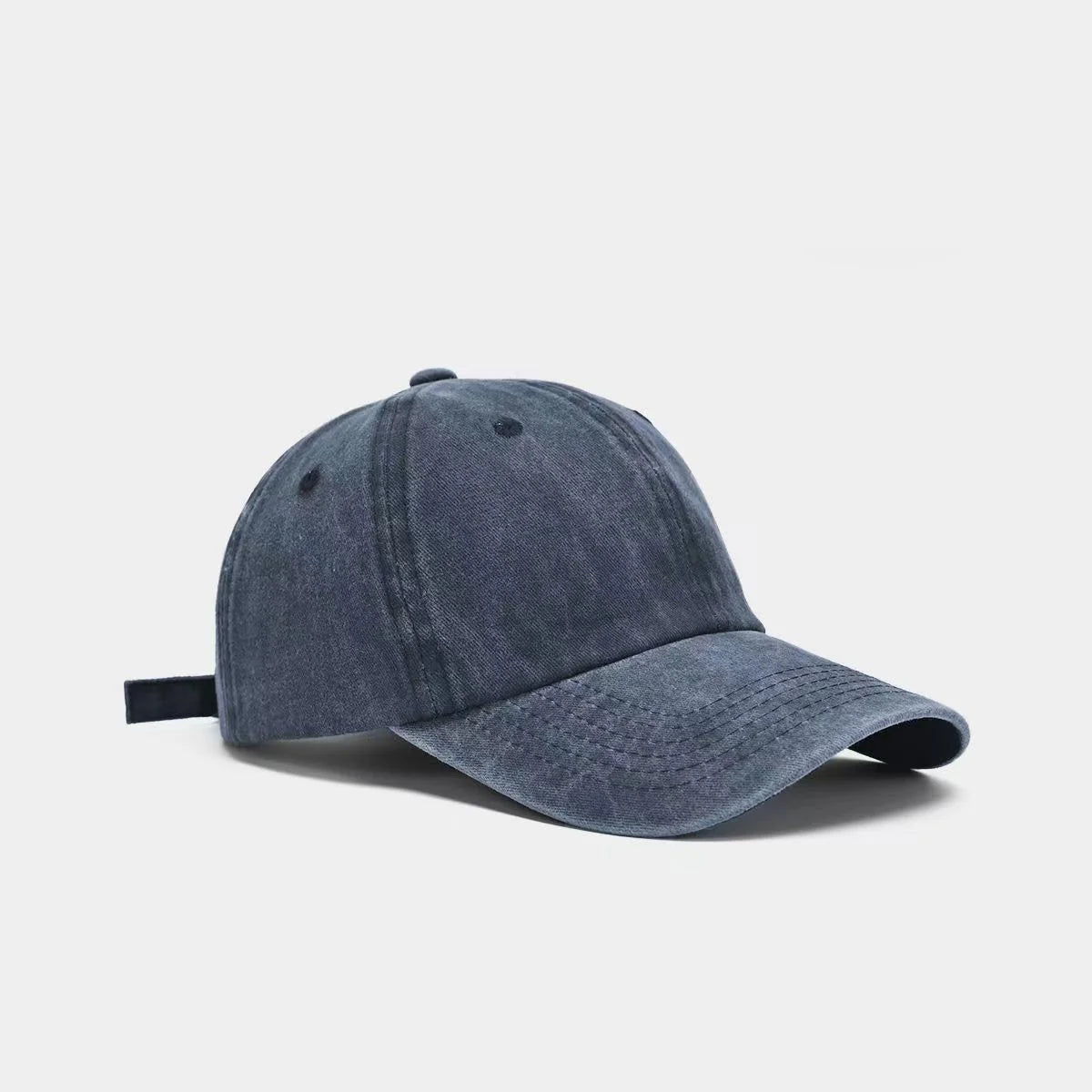 Hat Men's Washed Coated Baseball Cap Color Tile Korean Version Simple Dome Cap Solid Color Sports Sun Hat