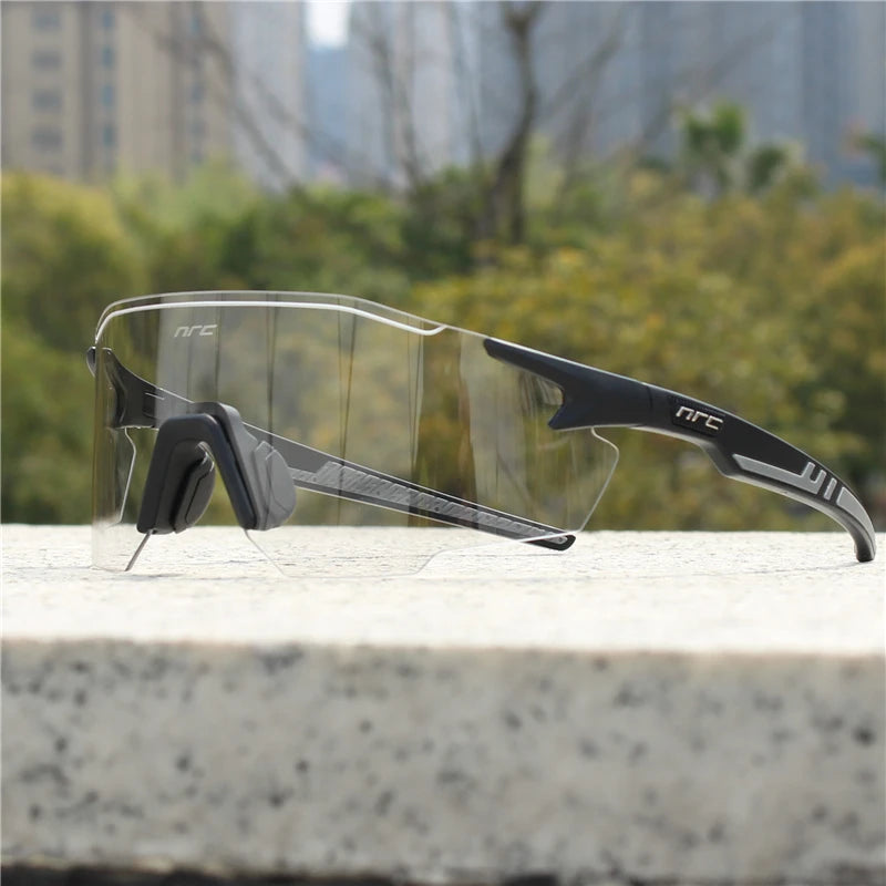 1 Lens NRC Cycling Sunglasses UV400 TR90 Sports Bicycle Glasses MTB Mountain Bike Fishing Hiking Riding Eyewear for Men Women
