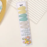 10Pcs/set 2.2'' Printed Embroidery Waterdrop Shape Hair Clips For Cute Girls BB Hairpin Barrettes Headwear Kids Hair Accessories