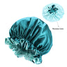 Lady Silk Night Sleep Hats Double Layer Head Cover Fashion Shower Cap Adjustable Silk Satin Bonnet For Women