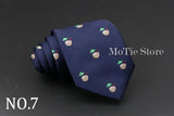 Cute Cartoon Pattern Animal Floral Printed Tie For Men Narrow Slim NeckTie Wedding Red Navy Party Ties Cravat Accessories Gifts