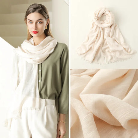 Fashion Soft Linen Cotton Scarf Shawls Muslim Large Hijab Plain Wraps High Quality Headband Long Scarves 190*100cm 1PC Retail