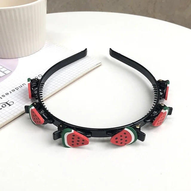 Braided Hair Bands for Girls Hair Hoop Headwear Female Flower Love Fruit Headwear Women New Fashion Hair Accessories