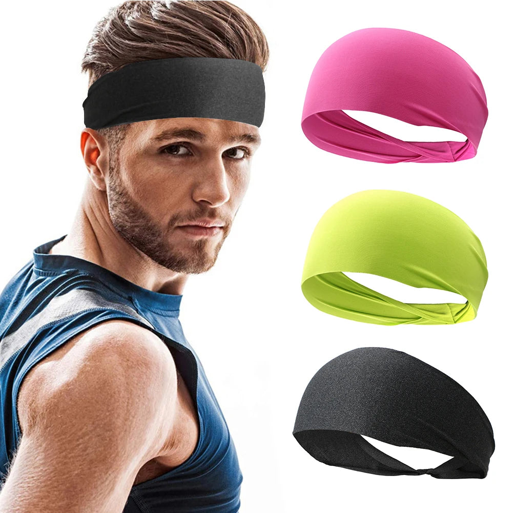 Sports Headbands Quick Dry Running Fitness Sweatband Men Woman Gym Yoga Sweat Hair Bands Yoga Elastic Hairbands Stretch Unisex