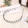 Black Metal Wavy Headband Men Women's Hair Band Head Hoops Bands Headwear Sport Headbands Hairband Bangs Holder Hair Accessories