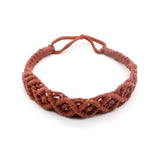 Braided Rope Headwrap Small Daisy Elastic Hair Band Turban Women Hair Scarf Crochet Bandana Macrame Hair Band Bohemian Headband