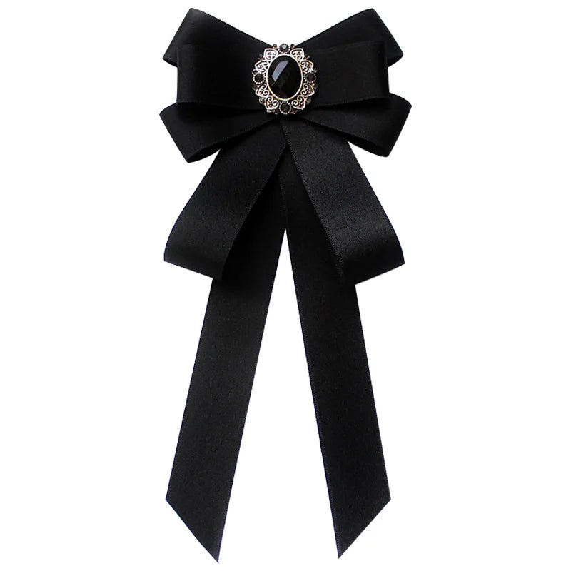 Handmade Fashion New Butterfly Knot Ribbon Diamond Bowtie College White Rhinestone Shirt Bow Tie Gift for Men Accessories