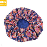 2020 New No. plus-Sized African Printing round Cap Double-Layer Satin Lining Wide Edge Nightcap Chemotherapy Hat