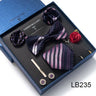 Brand Newest Design Silk Tie Set Handkerchief Pocket Squares Cufflink Bow Tie Clip Necktie Set Bussiness Wedding Suit Gift Box