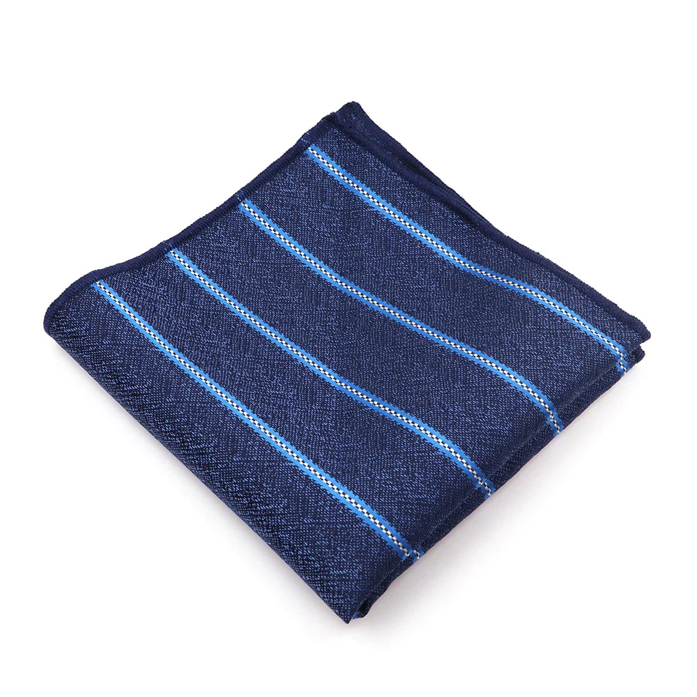 High Grade New Style Jacquard Woven Hanky Pocket Square Dot Striped Floral Handkerchief Fit Formal Party Workplace Suit Gift