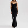 Suninheart Elegant 2 Pieces Dress Set with Scarf Women Fashion Matching Sets Sexy Cropped Top and Long Dress Set Casual Dress