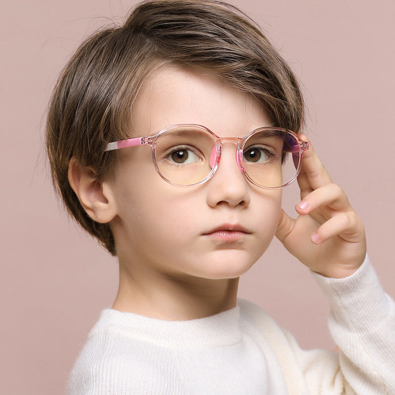 Blue Light Blocking Glasses for Kids Computer Glasses Silicone Frame Clear Lens Girl Boy Video Gaming Children Safety Eyewear