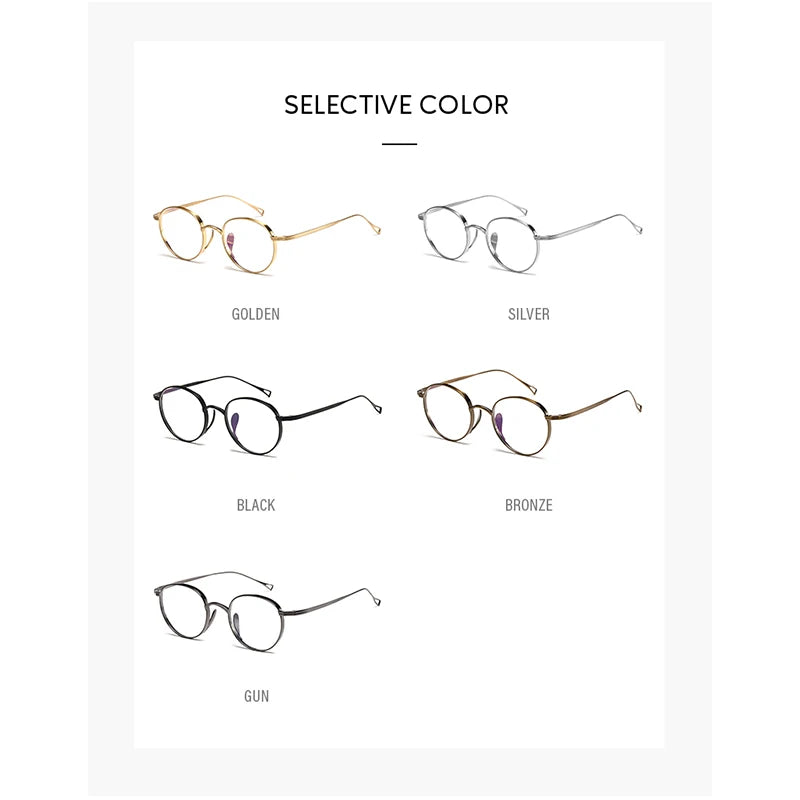 2015 Round Eyeglass Titanium Retro Square Glasses Frames Men Women Eyeglasses Frames Eyewear Business Korean Spectacles Frame