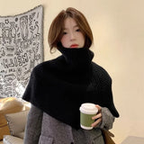 Scarf women's Autumn Winter New Fashion Outwear Head Scarf Solid Colour Neck Cover Wool Knitted Shawl Free Shipping