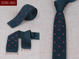 Men's Suits Knit Tie Plain Necktie For Wedding Party Tuxedo Casual Dots Woven Skinny Gravatas Cravats Accessories 25colors