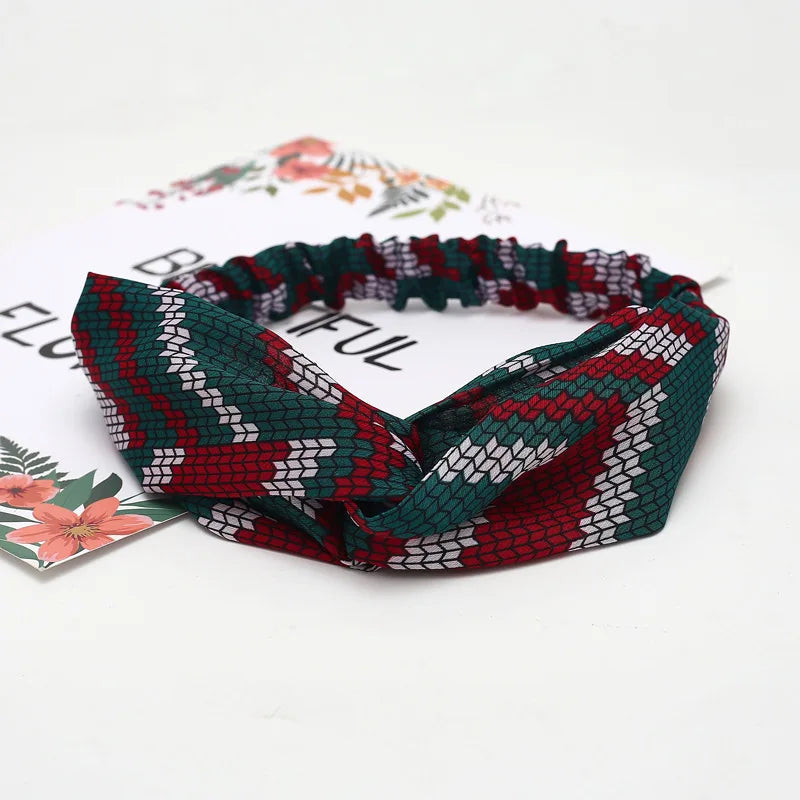 Women Headband New Fashion Hair Bands Bohemian Cross Elastic Hair Band For Ladies Black Purple Female Head band Hair Accessories