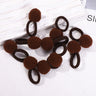 20pcs Kids Elastic Hair Bands Girls Plush Ball Rubber Band For Children Sweets Scrunchie Hair Ties Clip Baby Hair Accessories