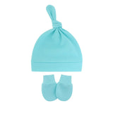 Newborn Baby Hat with Gloves Autumn Winter Warm Cotton Kids Beanies Stuff Children Accessories Infant Nightcap 0-6 Months Babies