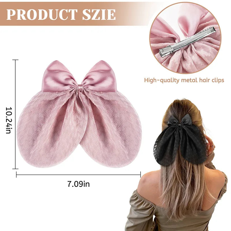 New Disco Party Favors Elastics Glitter Sequin Hair Bands with Bow Elastic Bands Ponytail Tie Hair Scarf Headwear