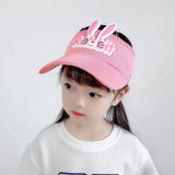 Kids Baseball Hat Empty Top 3D Rabbit Ears Baby Sun Hat Lovely Summer Hat Beach Sun Visor Cap Outdoor Supply For Girls Boys