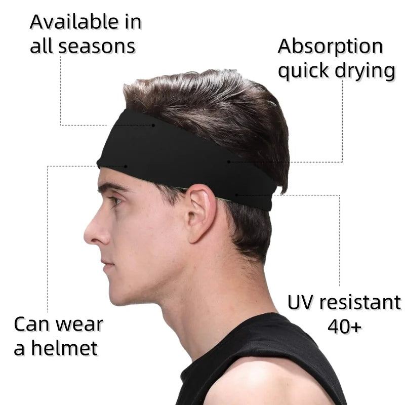 Sweatband for Men Women Elastic Sport Hairbands Head Band Yoga Headbands Headwear Headwrap Sports Hair Accessories Safety Band