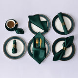 12Pcs 30X30cm Satin Table Napkin Soft Handkerchief Romantic Wedding Banquet Square Table Napkins Dinner Party Decoration