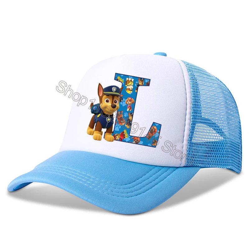 New Paw Patrol Kids Letters Baseball Caps Boys Cartoon Casuals Hat Children Sports Sun Hat Adjustable Peaked Cap Birthday Gifts