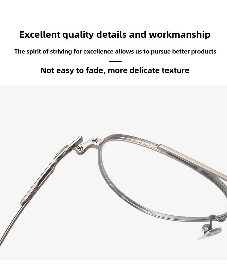 Classic Desgin Pure TitaniumDouble Bridge Glasses Men Optical Frame Luxury Ultra Light Eyegalsses Frames Myopia Eyewear Frame