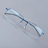 Pure Titanium Glasses Frame Men Women Eyewear Frames Eyeglassess Square Business Classic Design Screwless Denmark Brand
